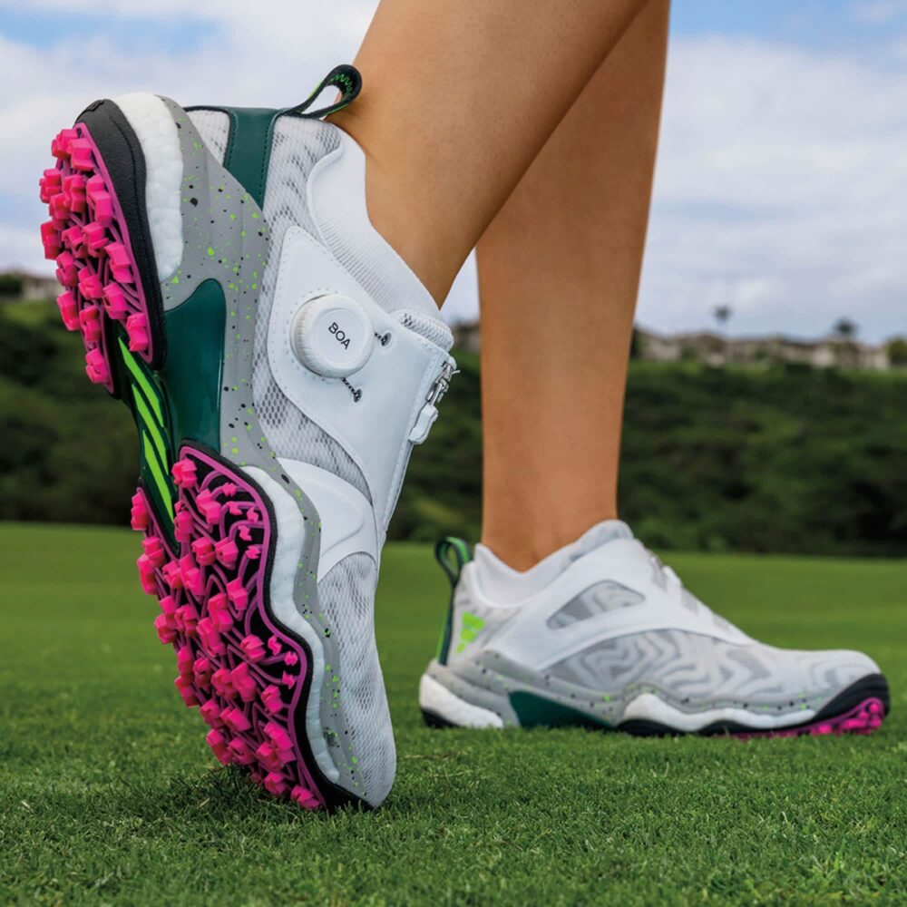 Adidas 25 Women's CodeChaos Boa Shoes - Cloud White / Matte Silver / Collegiate Green - Image 2