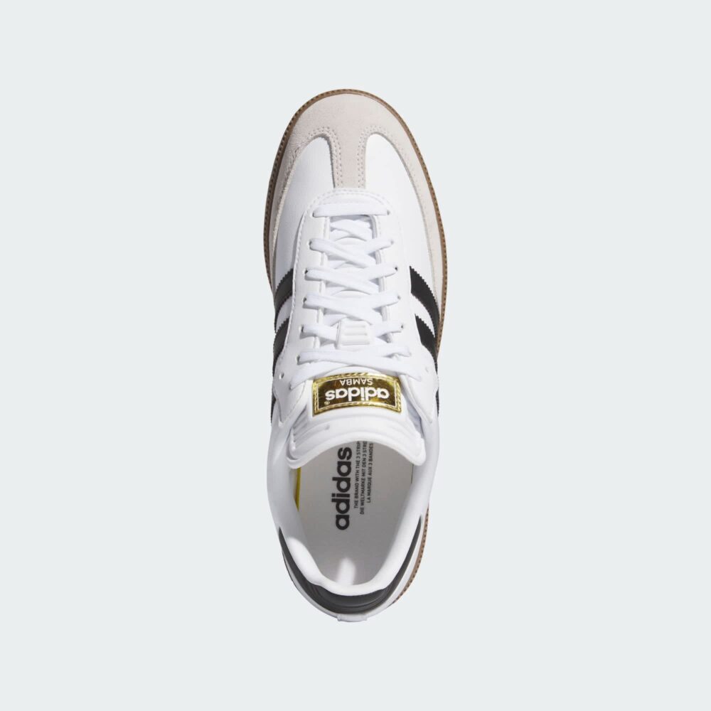 Adidas Samba Golf Shoes - Cloud White/Core Black/Gum 5 - Image 2