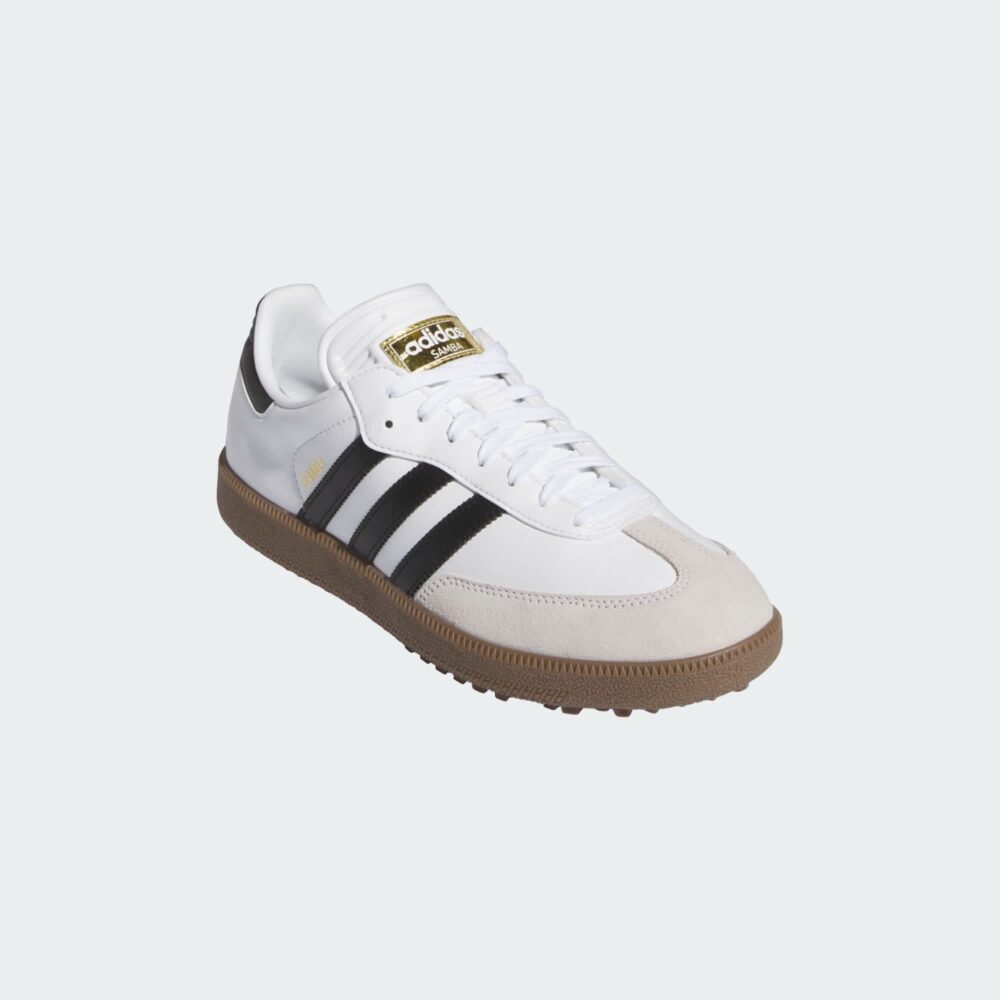 Adidas Samba Golf Shoes - Cloud White/Core Black/Gum 5 - Image 9