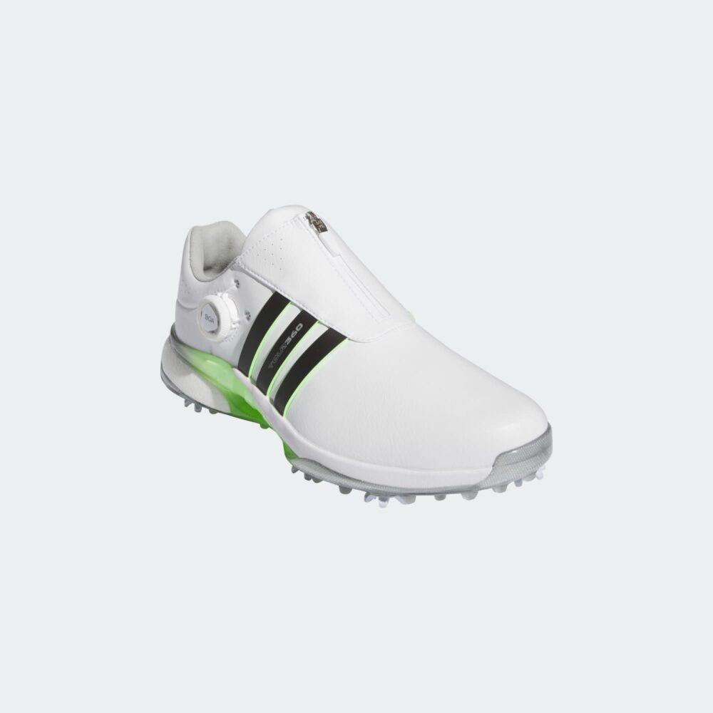 Adidas 24 Tour360 Boa Shoes - Cloud White/Core Black/Green Spark - Image 6