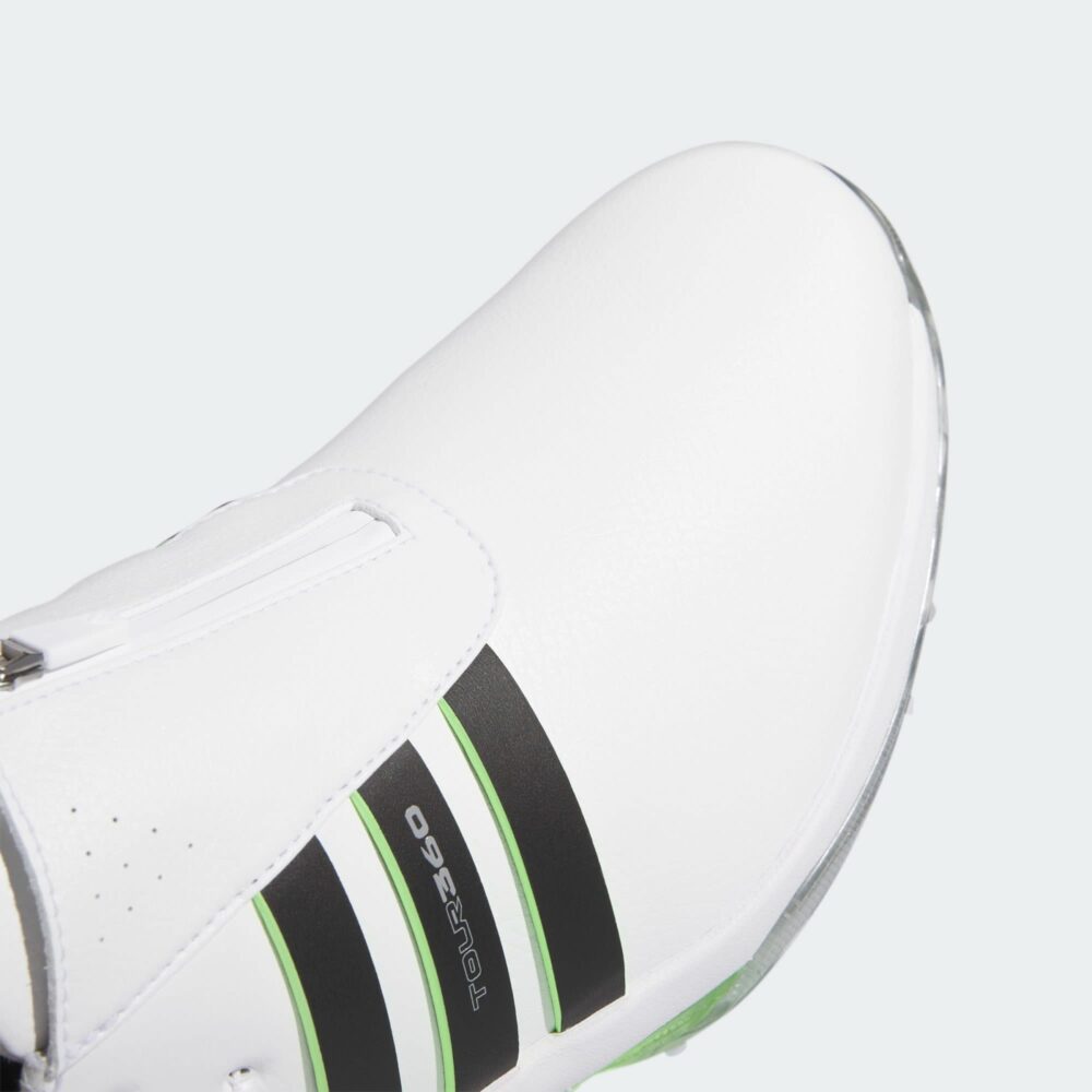 Adidas 24 Tour360 Boa Shoes - Cloud White/Core Black/Green Spark - Image 8