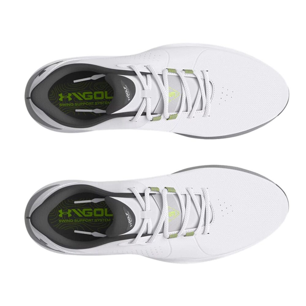 Under Armour Drive Pro Wide Shoes - White / Metallic Gun Metal - Image 3