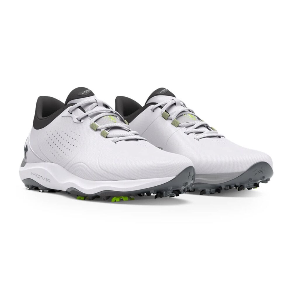 Under Armour Drive Pro Wide Shoes - White / Metallic Gun Metal