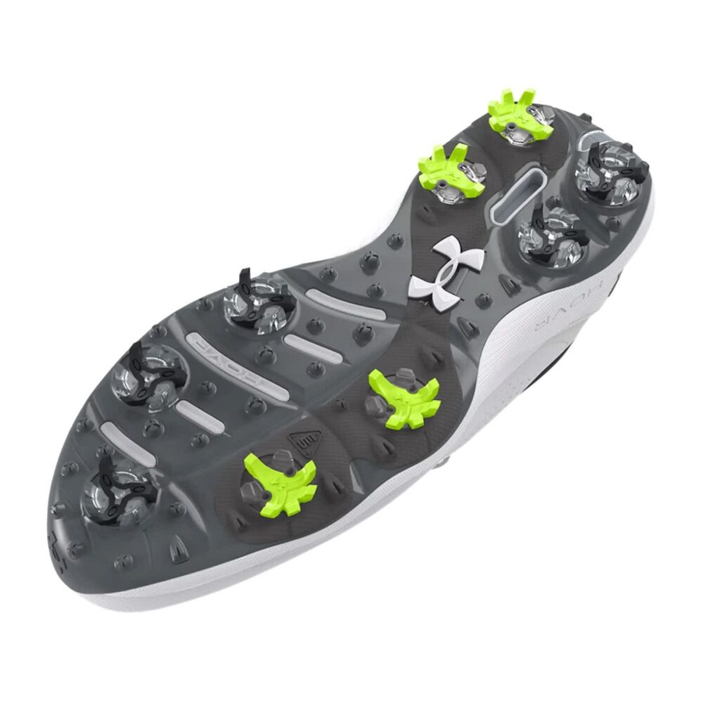 Under Armour Drive Pro Wide Shoes - White / Metallic Gun Metal - Image 4