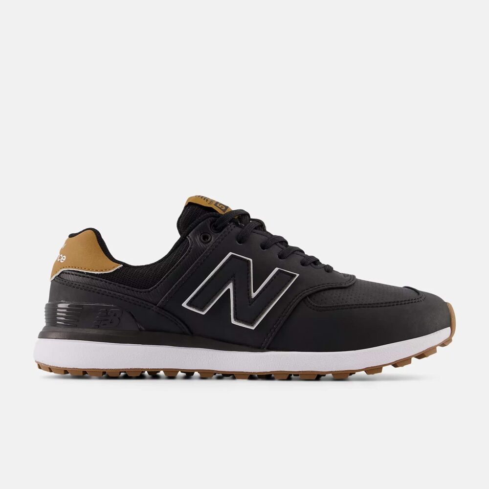 New Balance 574 Green V2 Spikeless Shoes - Black/Gum