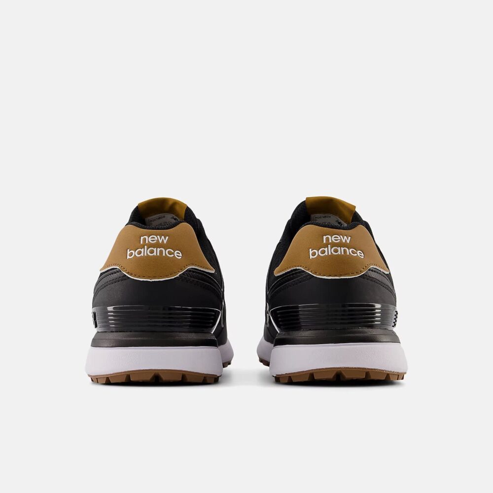 New Balance 574 Green V2 Spikeless Shoes - Black/Gum - Image 5