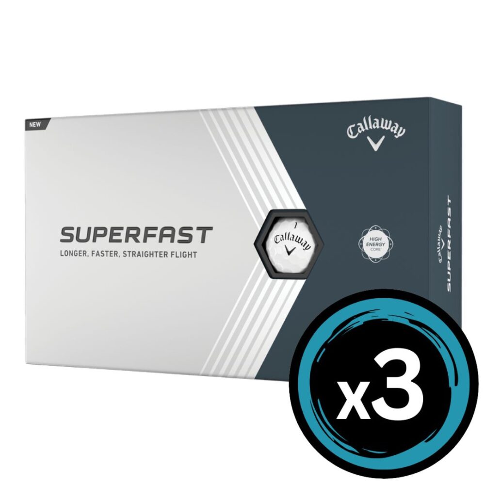 Callaway Superfast (15 Balls) - White 3 Pack
