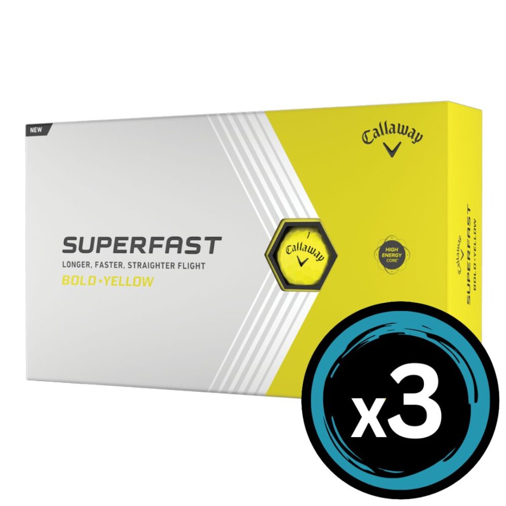 Callaway Superfast (15 Balls) - Yellow 3 Pack