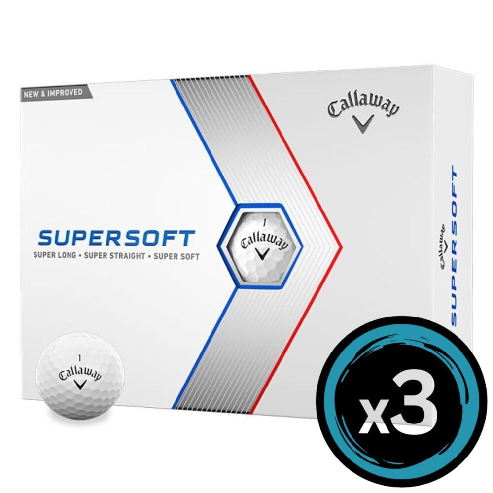 Callaway 23 Supersoft - White 3 Pack