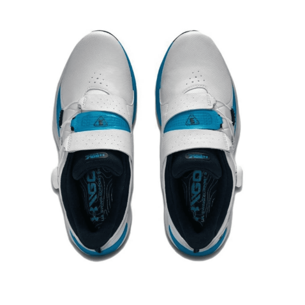 Under Armour Drive Pro BOA Wide Golf Shoes - White / Capri - Image 4