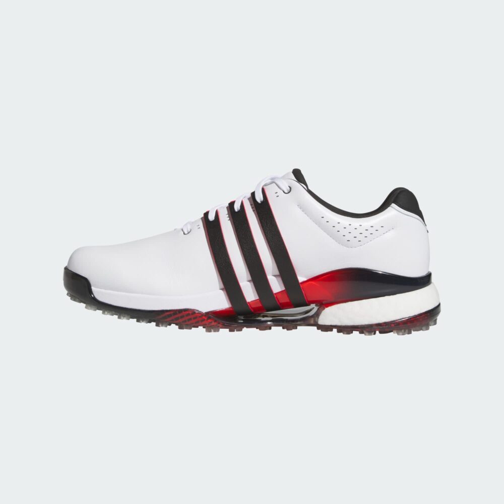 Adidas Tour360 25 Wide Spikeless Shoes - Cloud White / Core Black / Lucid Red - Image 4