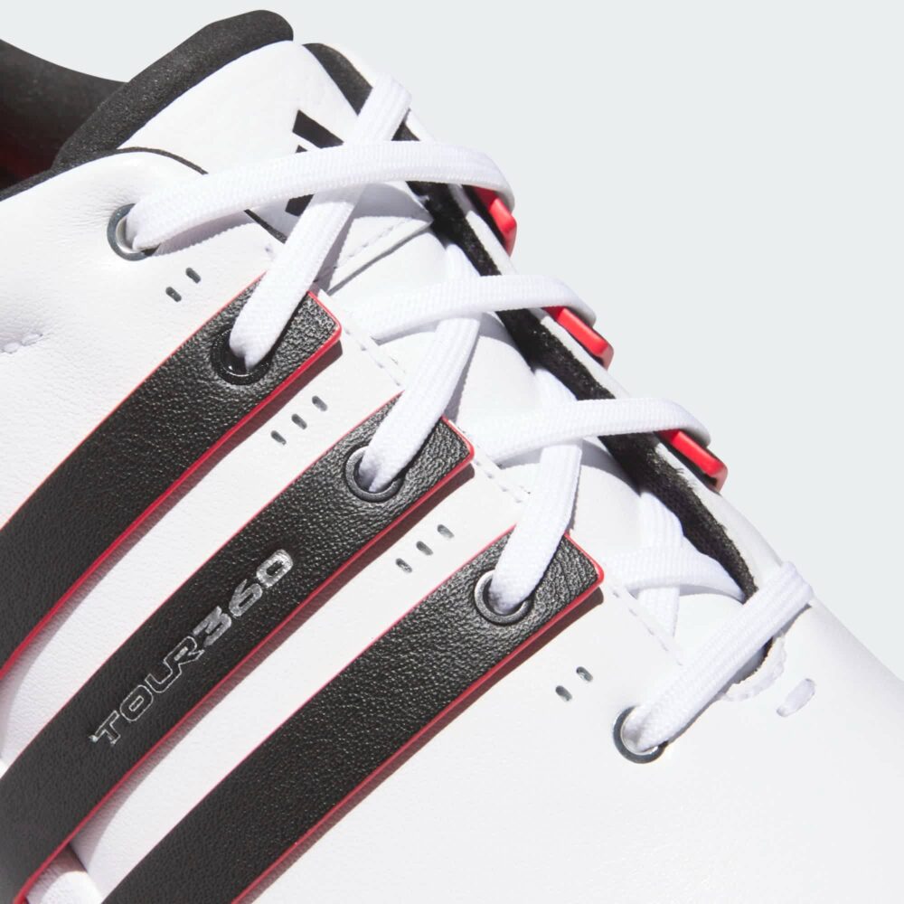 Adidas Tour360 25 Wide Spikeless Shoes - Cloud White / Core Black / Lucid Red - Image 7