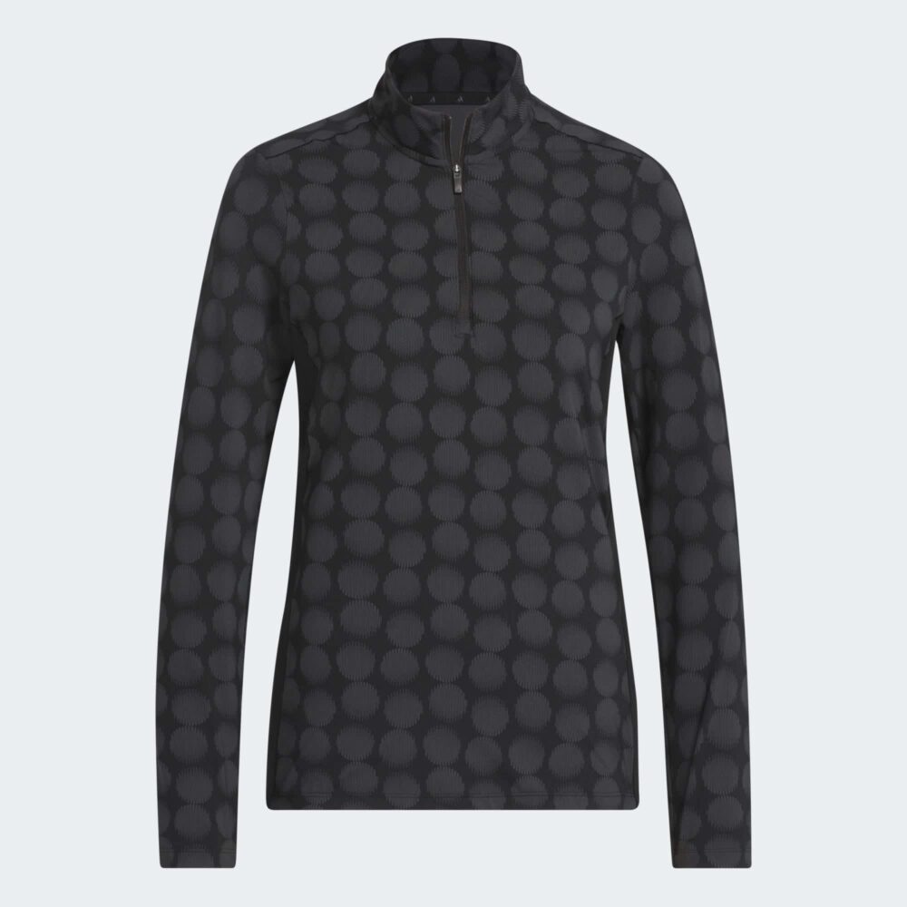 Adidas Women's Ultimate365 Printed Quarter Zip - Black