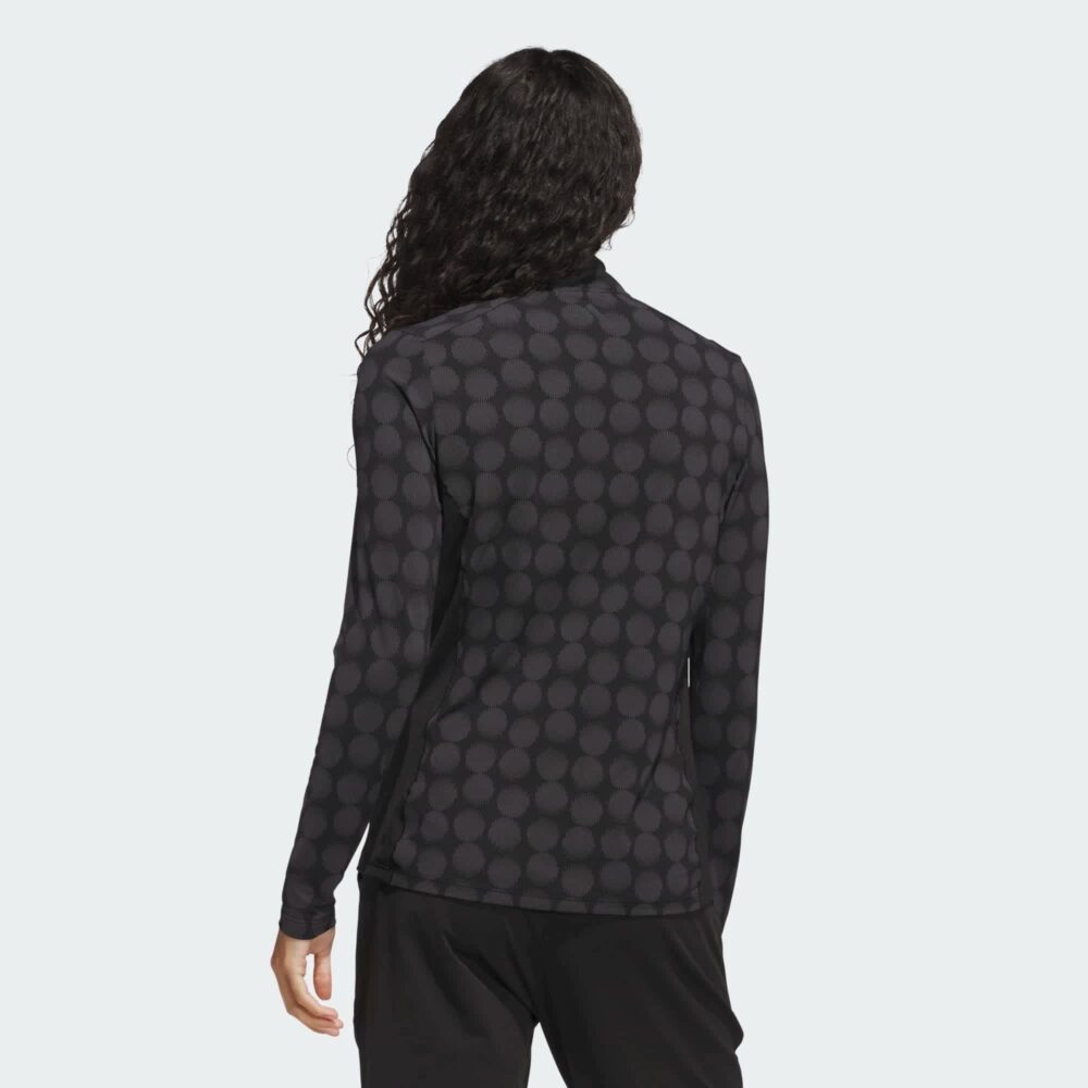 Adidas Women's Ultimate365 Printed Quarter Zip - Black - Image 3