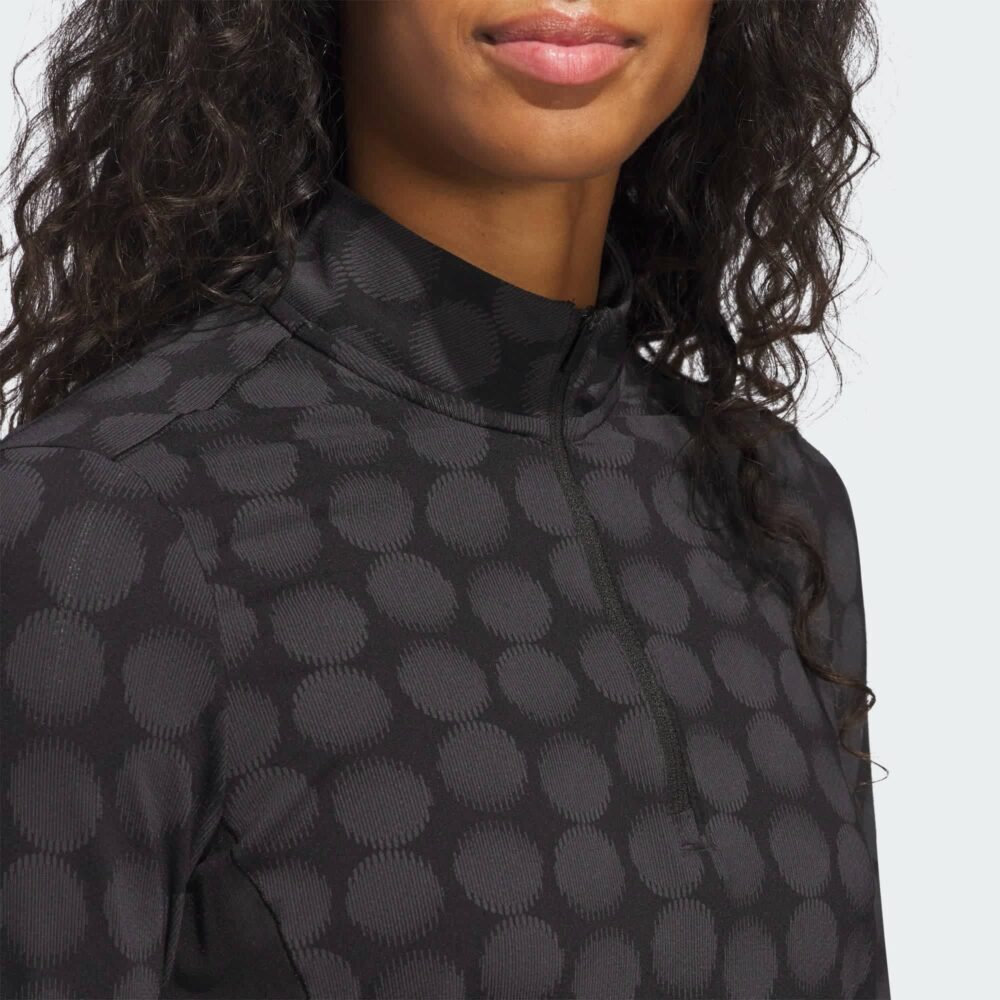 Adidas Women's Ultimate365 Printed Quarter Zip - Black - Image 5
