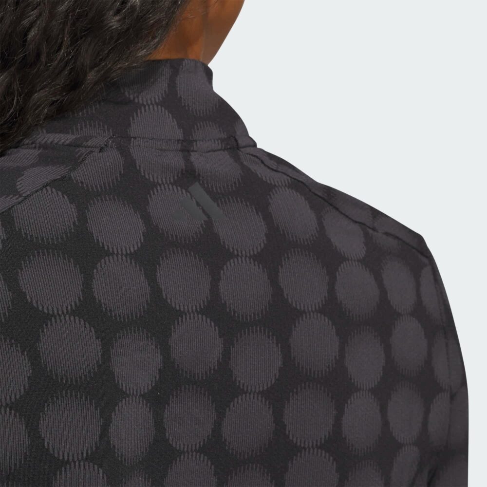 Adidas Women's Ultimate365 Printed Quarter Zip - Black - Image 6