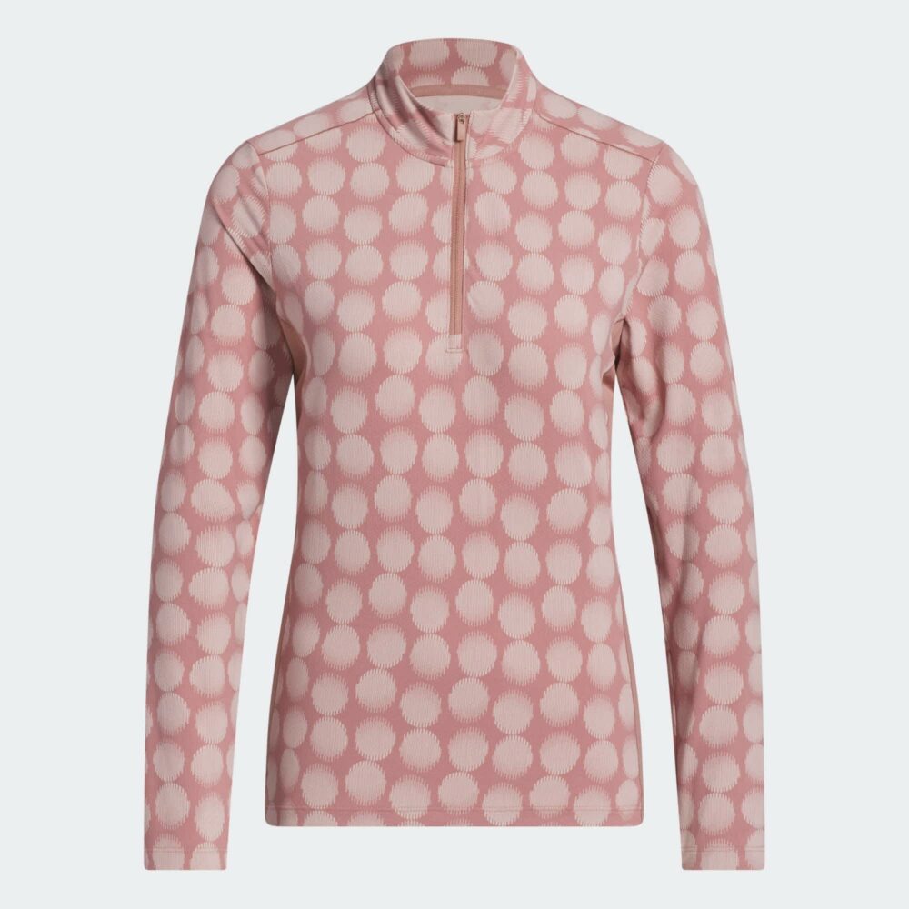 Adidas Women's Ultimate365 Printed Quarter Zip - Warm Clay