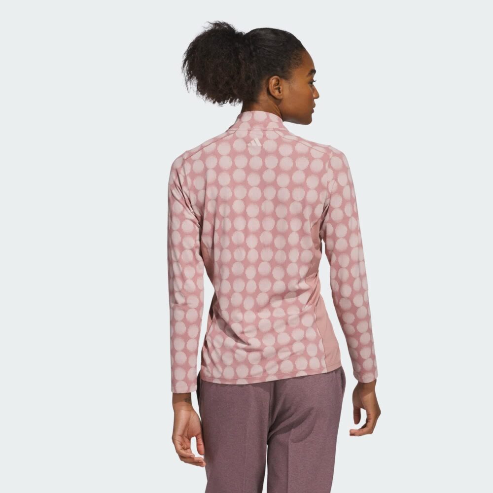 Adidas Women's Ultimate365 Printed Quarter Zip - Warm Clay - Image 3