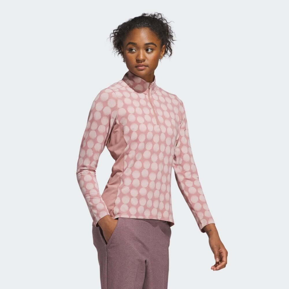 Adidas Women's Ultimate365 Printed Quarter Zip - Warm Clay - Image 4