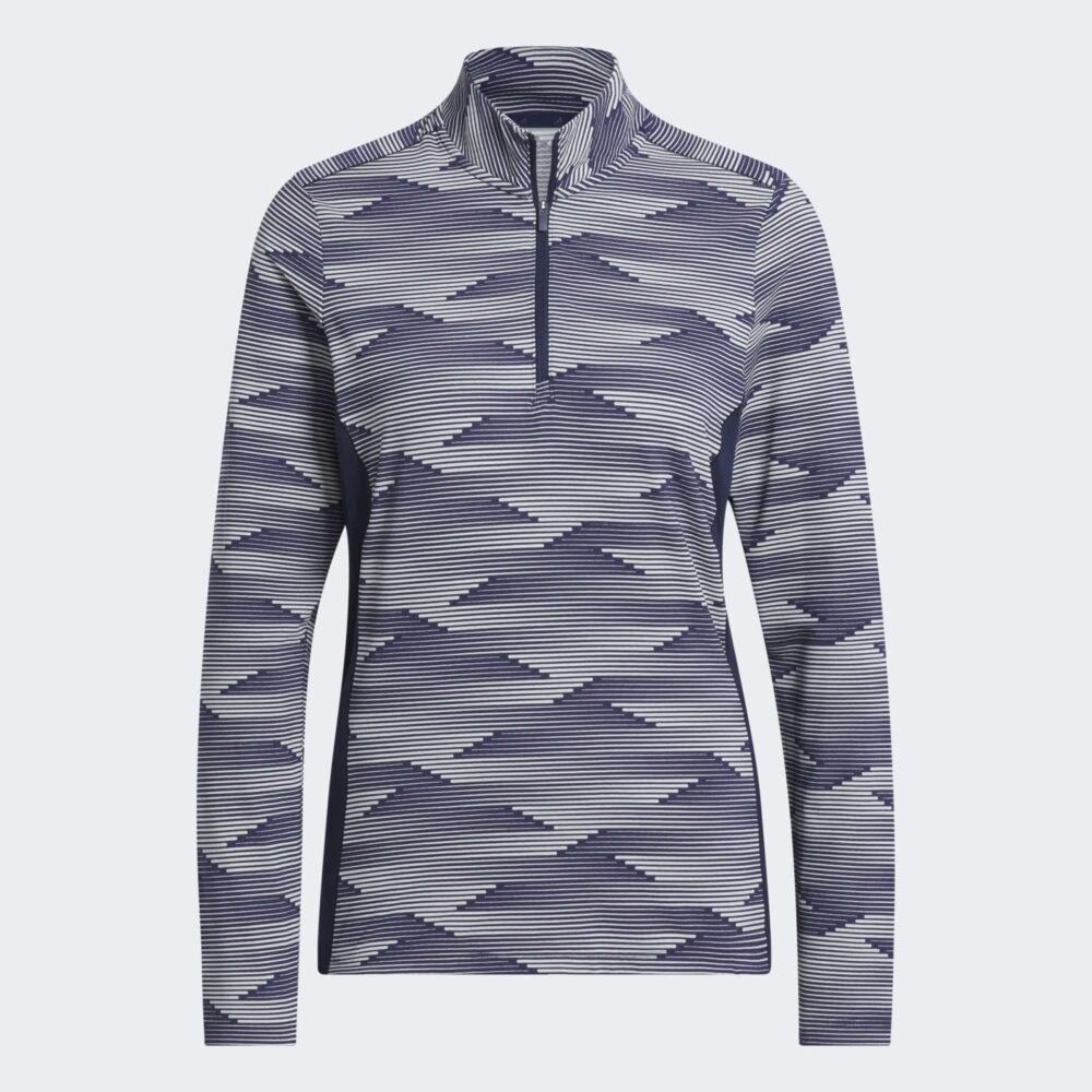Adidas Women's Ultimate Printed Quarter Zip - Collegiate Navy