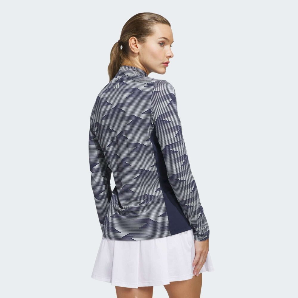 Adidas Women's Ultimate Printed Quarter Zip - Collegiate Navy - Image 3