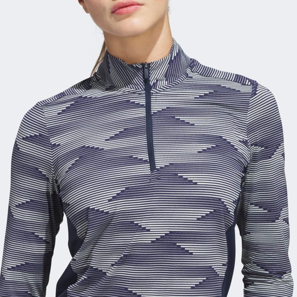 Adidas Women's Ultimate Printed Quarter Zip - Collegiate Navy - Image 7