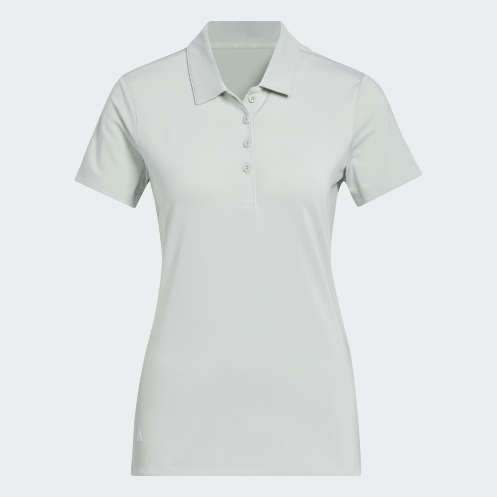 Adidas Women's UItimate 365 Solid Short Sleeve Polo - Wonder Silver