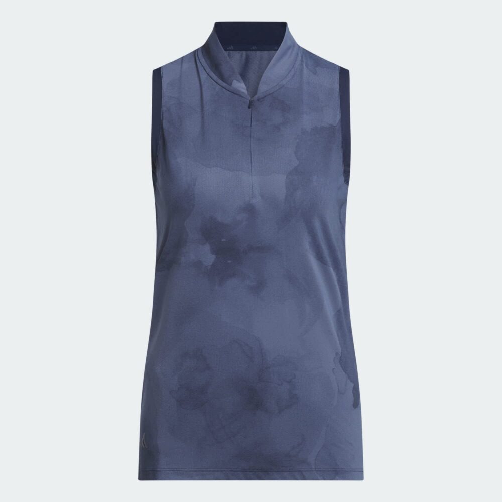 Adidas Women's UItimate 365 Printed Sleveless Polo - Collegiate Navy