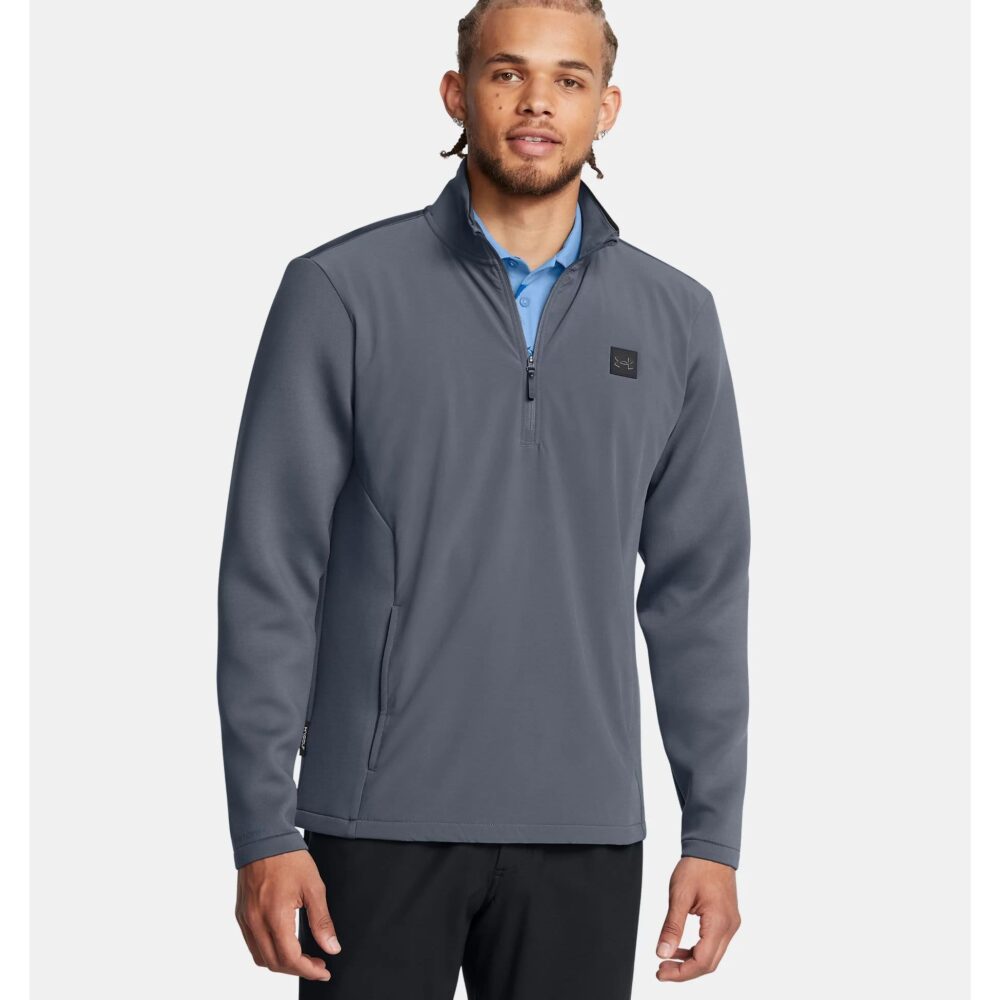 Under Armour Pullover Drive Midlayer - Downpour Gray / Metallic Silver - Image 3