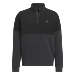 Adidas Ultimate365 Fleece 1/4 Zip Jumper - Black/Carbon