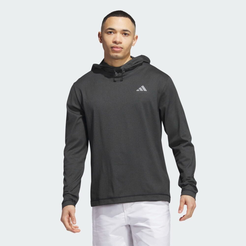 Adidas Light Weight Hoodie - Black/Grey Six - Image 2