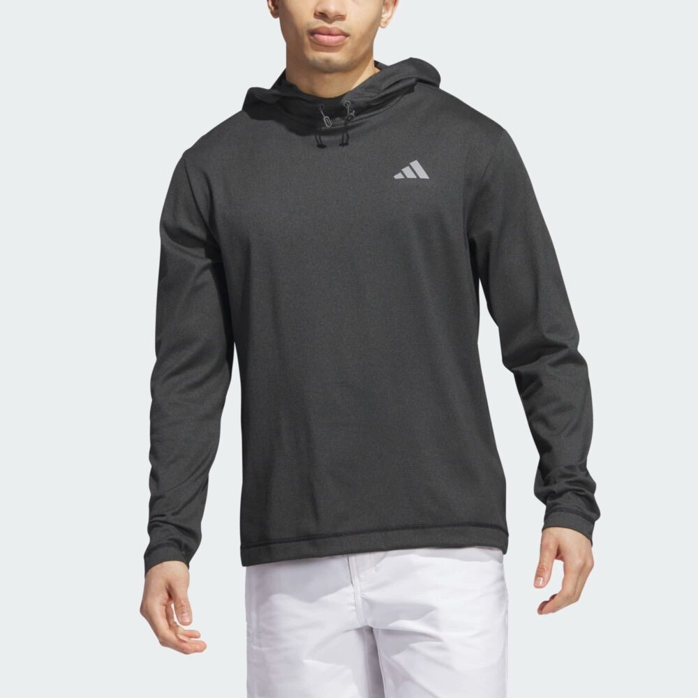 Adidas Light Weight Hoodie - Black/Grey Six - Image 3