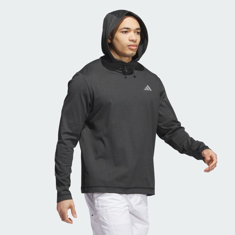 Adidas Light Weight Hoodie - Black/Grey Six - Image 5