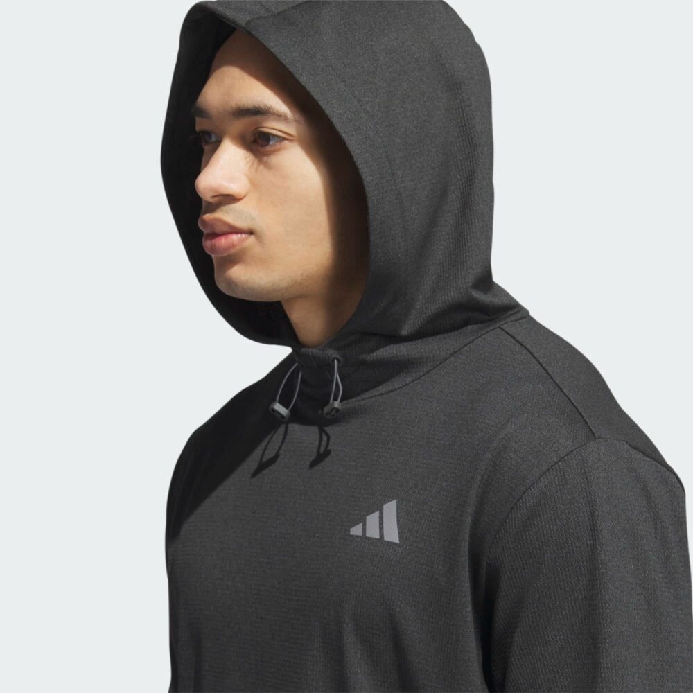 Adidas Light Weight Hoodie - Black/Grey Six - Image 6