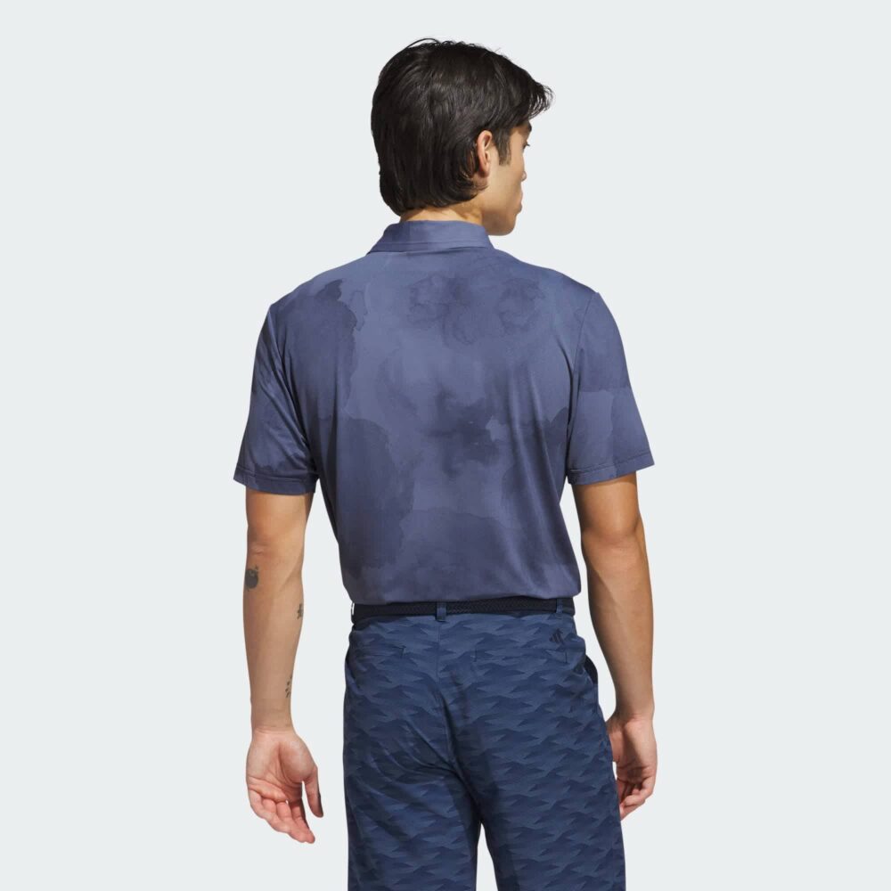 Adidas Tour Print Polo - Collegiate Navy / Preloved Ink - Image 3