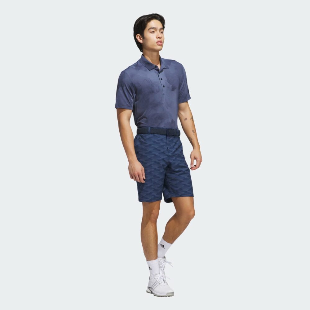 Adidas Tour Print Polo - Collegiate Navy / Preloved Ink - Image 4