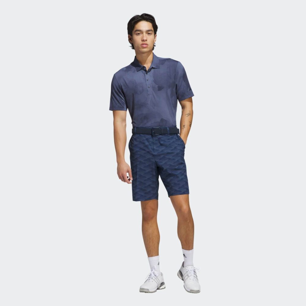 Adidas Tour Print Polo - Collegiate Navy / Preloved Ink - Image 5
