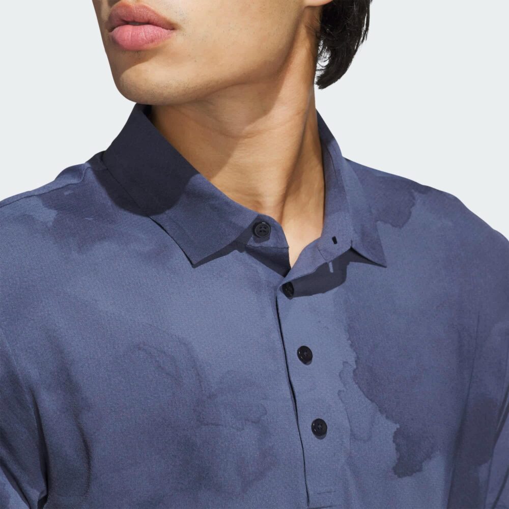 Adidas Tour Print Polo - Collegiate Navy / Preloved Ink - Image 6