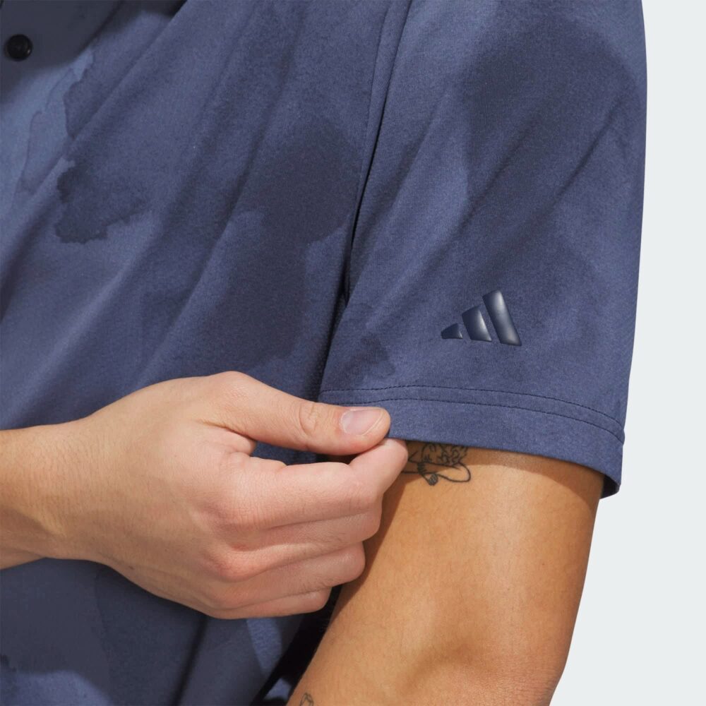 Adidas Tour Print Polo - Collegiate Navy / Preloved Ink - Image 7