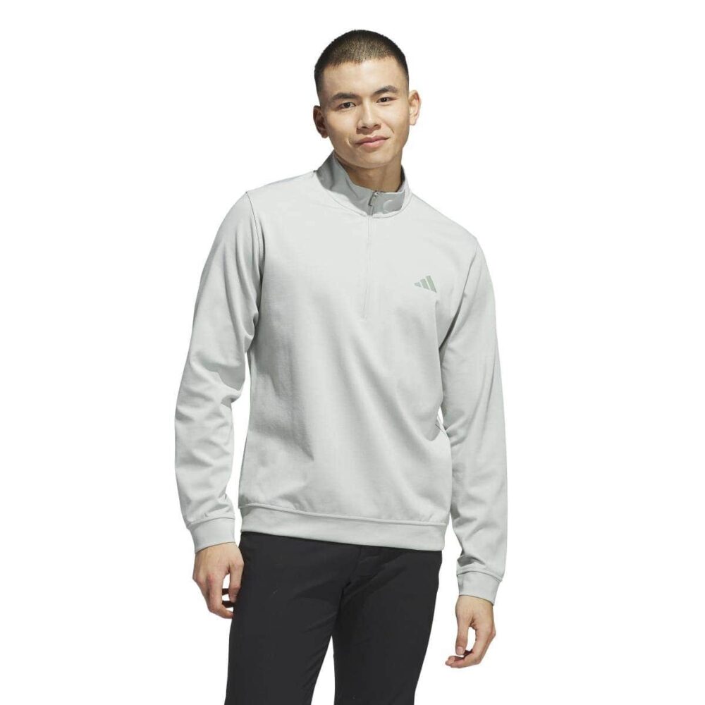 Adidas Elevated 1/4 Zip Jumper - Wonder Silver - Image 2