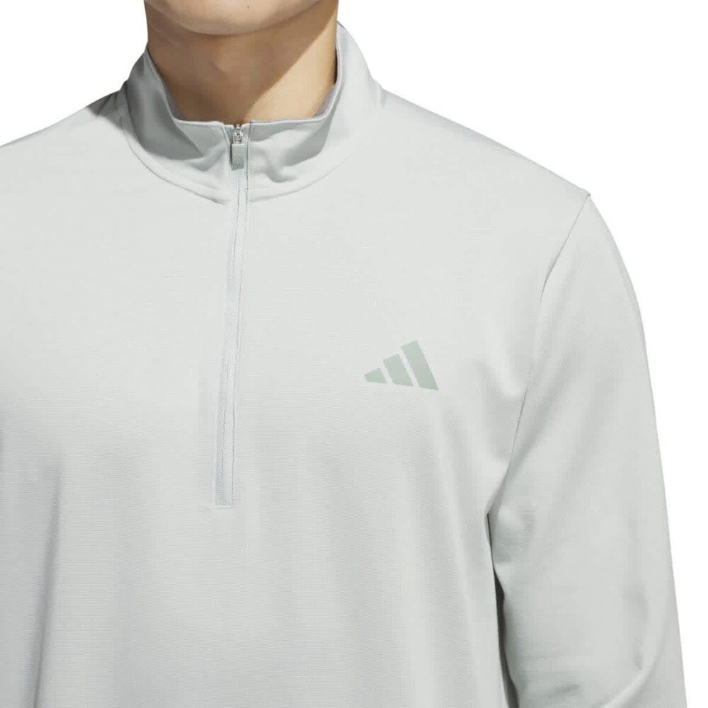 Adidas Elevated 1/4 Zip Jumper - Wonder Silver - Image 6