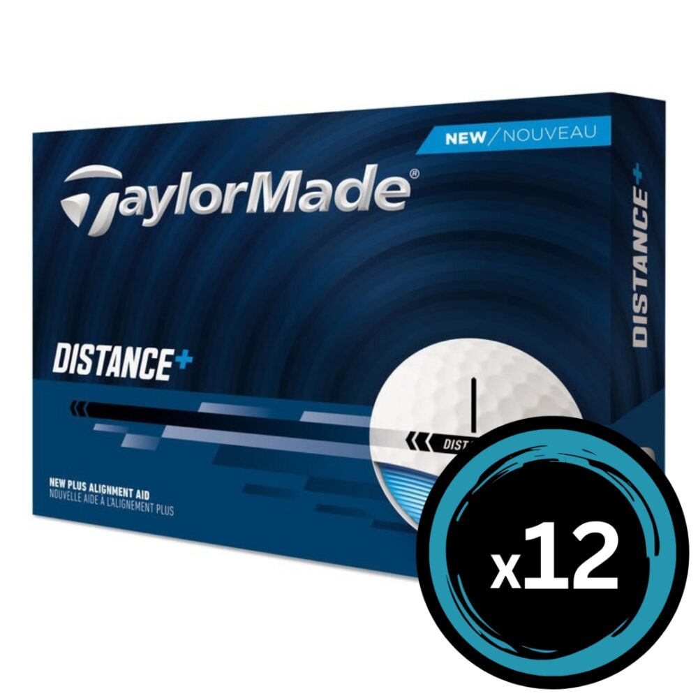 Taylormade TM25 Distance Plus + Balls - White 12 Pack
