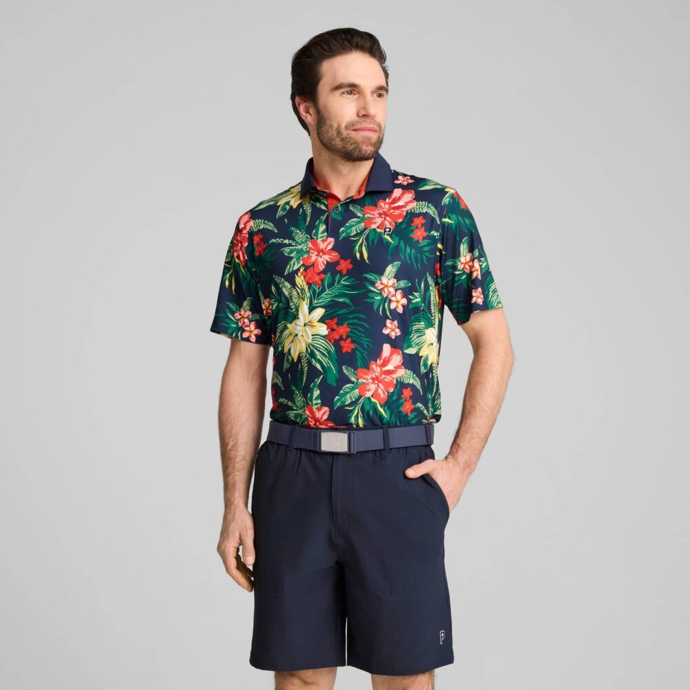 Puma x PTC Floral Polo - Deep Navy - Image 3