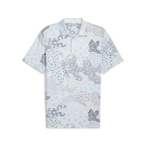 Puma Cloudspun Bloom Camo  Polo  - White Glow / Silver Sky