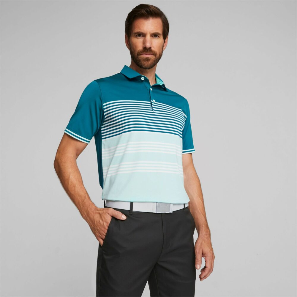 Puma Mattr Track Polo - Pacific Green / Cay Heath - Image 3