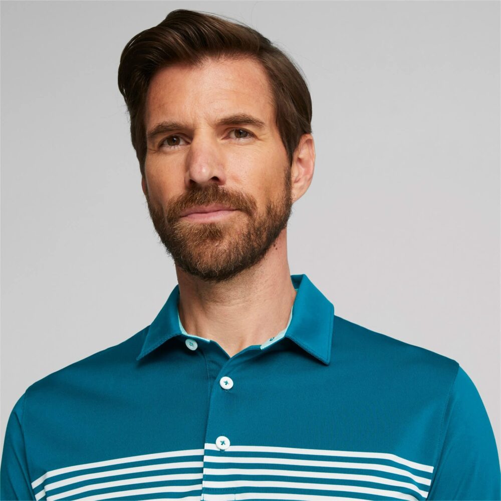 Puma Mattr Track Polo - Pacific Green / Cay Heath - Image 4