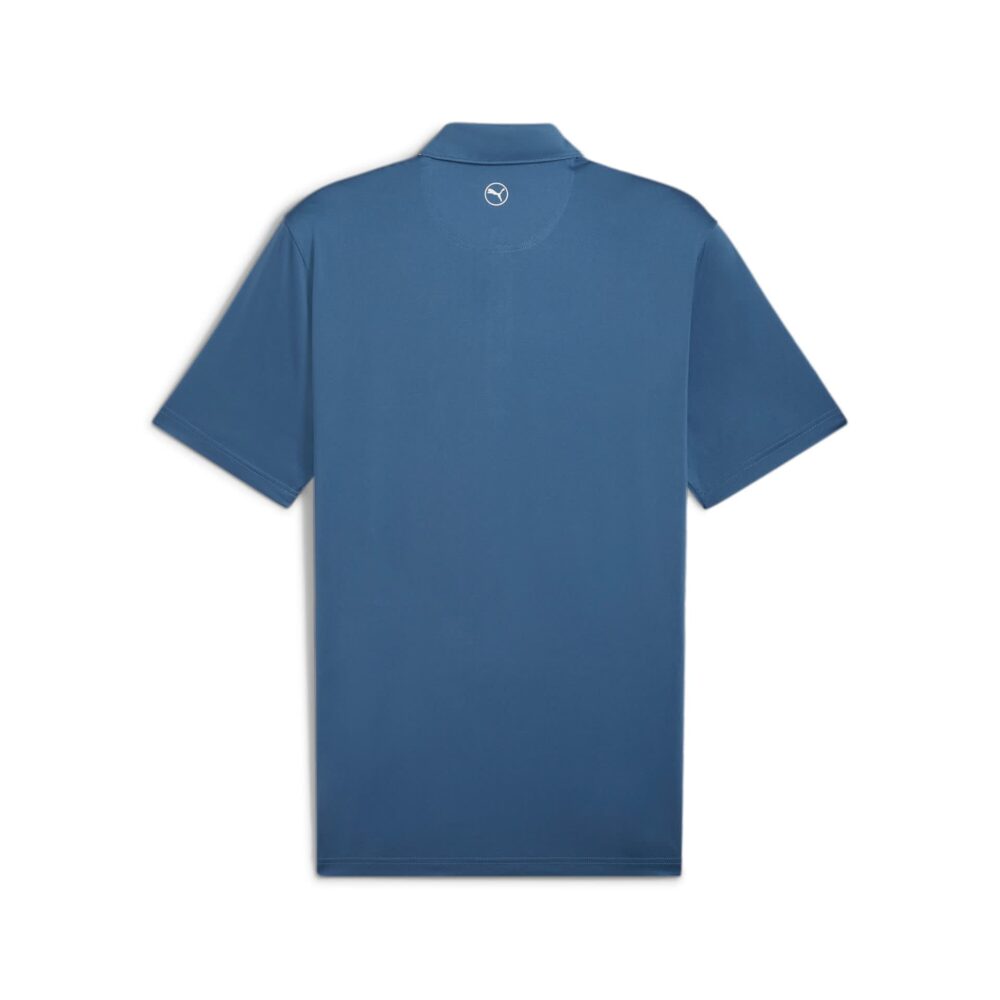 Puma Fair Isle Trim Polo - Blue Horizon - Image 2