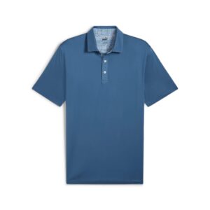 Puma Fair Isle Trim Polo - Blue Horizon