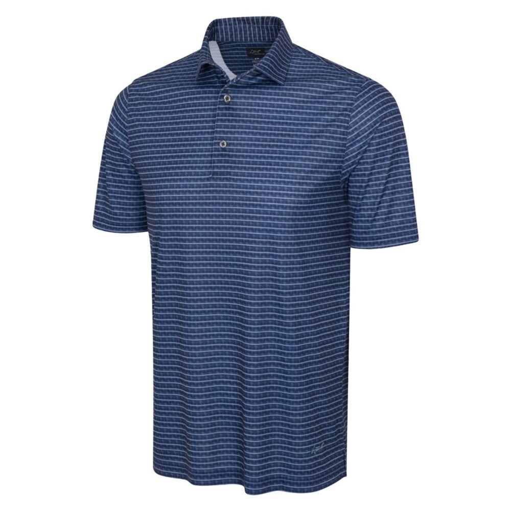 Greg Norman Microlux ML75 Stripe Polo - Navy
