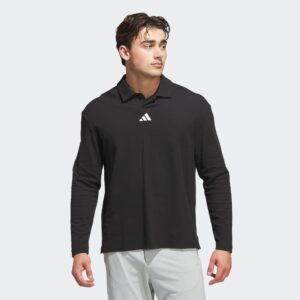 Adidas Beyond Loose Fit Long Sleeve Polo - Black